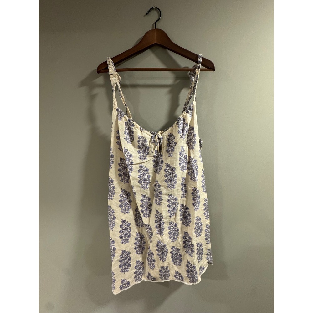 J.Crew Nightgown Sleepwear Linen Blend Floral Print Size Large Oversized